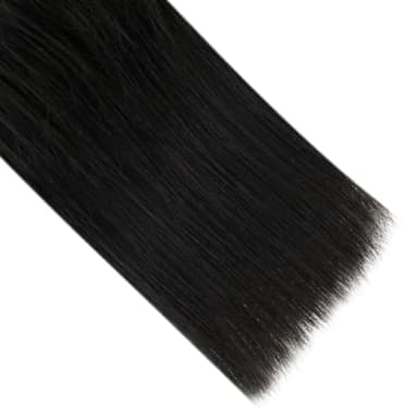 Full Shine I Tip Hair Extensions Human Hair Color 1B Off Black 22 Inch 40 Grams Long Straight Itip Human Hair Extensions add Length Pre Bonded Extensions Remy Hair for Women - Image 9