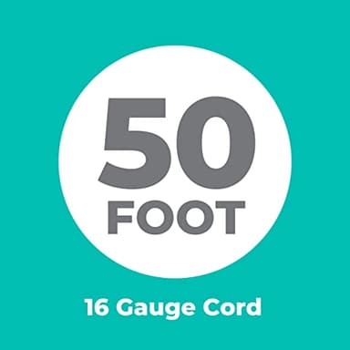 KMC 50ft 16AWG Outdoor Extension Cord, SJTW 16/3 Lighted Power Cord, Bright Orange, ETL Certified (50ft/15.24m) - Image 3