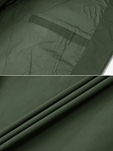 TACVASEN Jackets for Men Bomber Coat Army Green Light Jackets Fashion Men's Windbreaker Mens Varsity Jacket Men Casual Jacket Full Zip Up Coat - Image 7