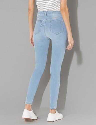 Amazon Essentials Skinny Jeans for Women (Stretchy), Washed Blue, Size 6 Short - Image 5