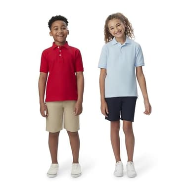 French Toast Boys Short Sleeve Pique Polo Shirt (Standard & Husky), Yellow, 6-7 - Image 6