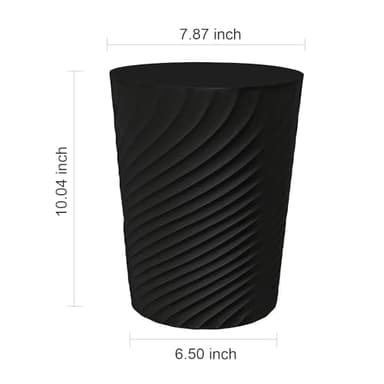 DAJITRE 1.8 Gallon Small Trash Can Wastebasket Recycling Bin Slim Profile for Compact Spaces Bathroom, Office, Bedroom, Kitchen (1.8 Gallon, Black) - Image 5