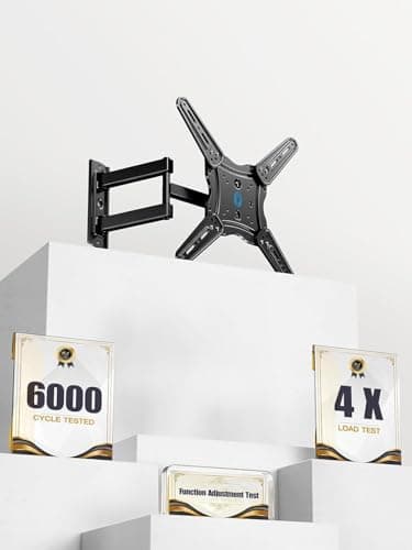 Pipishell Full Motion TV Wall Mount for 26-65 inch Flat or Curved TVs up to 77 lbs, TV Bracket Wall Mount with Articulating Arms, Extension, Tilt, Swivel, Leveling, Max VESA 400x400mm, PIMF7 - Image 6