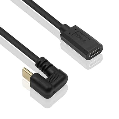 Poyiccot USB Type C Extension Cable 2ft/60cm, 180 Degree U Shape USB C Extender, 10Gbps 3A USB 3.1 Type C Male to Female Extension Cable for Smartphone, MacBook Pro & USB C Charger - Image 2