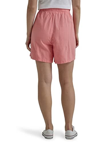 Lee Women's Ultra Lux Mid-Rise Relaxed Fit Pull-On Short, Tickle Me Peach, 4 - Image 3