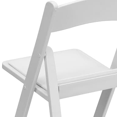 Flash Furniture Hercules Series Folding Chair - White Resin - Set of 4 800LB Weight Capacity Comfortable Event Chair - Light Weight Folding Chair - Image 16