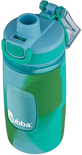 Bubba Flo Kids Water Bottle with Silicone Sleeve, 16oz., Rock Candy and Kiwi - Image 1