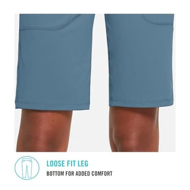 baleaf Women's Long Shorts Bermuda Knee Length Shorts 10" High Rise Workout Athletic Shorts Walking Yoga Running Golf Shorts Travel Summer Niagara S - Image 5