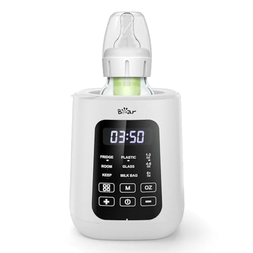 Bear Baby Bottle Warmer, Milk Warmer Breastmilk Bag Formula Fast Warming for New Born Baby Bottles, with Time Temp Control Automatic Shut Off at Home Use - Image 1