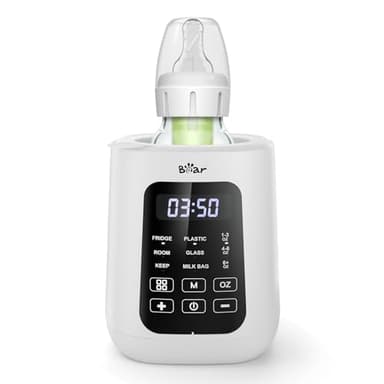Bear Baby Bottle Warmer, Milk Warmer Breastmilk Bag Formula Fast Warming for New Born Baby Bottles, with Time Temp Control Automatic Shut Off at Home Use - Image 1