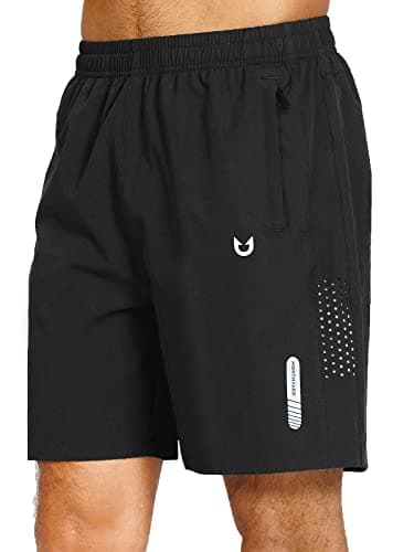 NORTHYARD Men's Athletic Running Shorts Quick Dry Workout Shorts 7"/ 5"/ 9" Lightweight Sports Gym Basketball Tennis Hiking Exercise Black M - Image 1