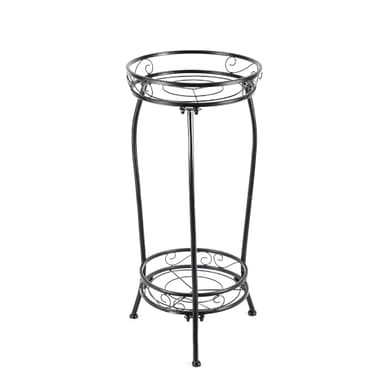 Kavlium Plant Stand Indoor Outdoor，Tall Black Metal Rustproof Stable Plant Stands，2 Tier 27.1 inch Multiple Plant Rack Holder Rack Flower Pot Stand Heavy Duty Plant Shelf - Image 1
