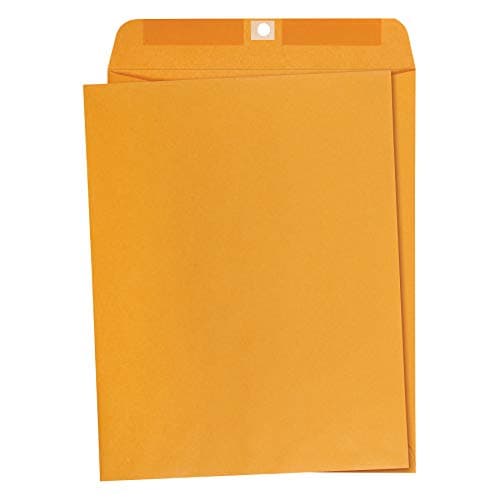 Amazon Basics Clasp Kraft Envelopes, Gummed Mailing Envelope, 10 x 13 inch, 100-Pack - Image 1