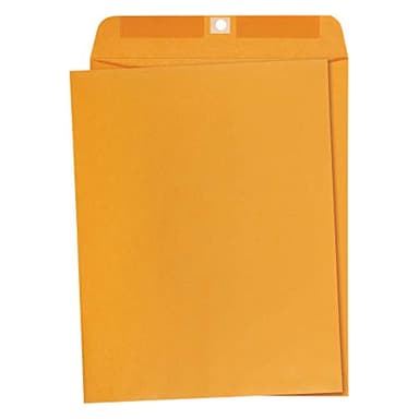 Amazon Basics Clasp Kraft Envelopes, Gummed Mailing Envelope, 10 x 13 inch, 100-Pack - Image 1