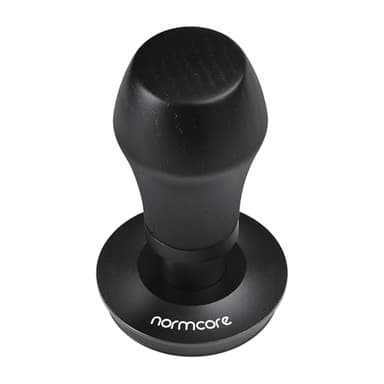 Normcore 53.3mm Espresso Coffee Tamper V4 - Spring Loaded Tamper With Titanium PVD Coating Ripple Base -15lb / 25lb / 30lbs Replacement Springs, Genuine Black Oak Wood Handle - Image 5