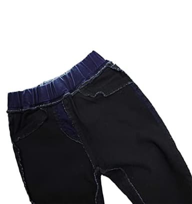 KIDSCOOL SPACE Girl Jeans,Embroidered Elastic Washed Denim Pants,Blue,5-6 Years - Image 8