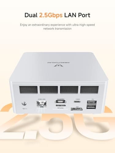 MINISFORUM UM880 Plus Mini PC with AMD Ryzen 7 8845HS(8C/16T, up to 5.1GHz),Mini Computer Radeon 780M Graphics 1TB PCIe4.0 SSD 32GB DDR5,OCuLink,Triple Display with HDMI+DP+USB4, 5xUSB Port,2.5G LAN - Image 6