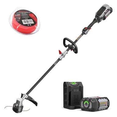 Cordless Weed Wacker, ENHULK 58V 16" String Trimmer - Carbon Fiber, 3-Speed Setting, Brushless Trimmer with EZ-HMI LED Control Panel, Fast Load Bump Feed, 2.5Ah Battery/Charger Included - Image 1