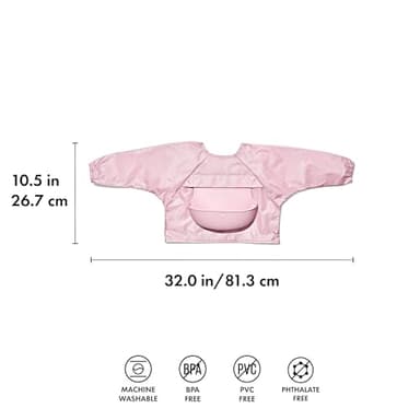 OXO Tot Sleeved Roll Up Bib - Blossom - Image 4