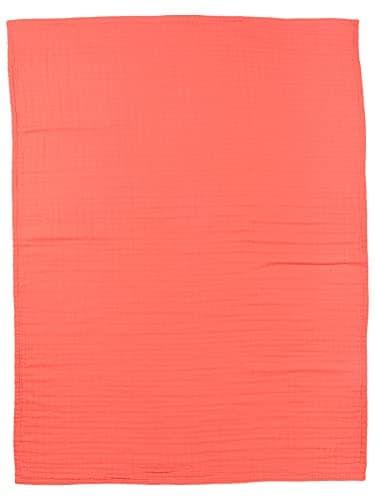 Simple Joys by Carter's Neutral's 2-Pack Cotton Gauze Blanket, Peach/Ivory Duck, OSZ - Image 3