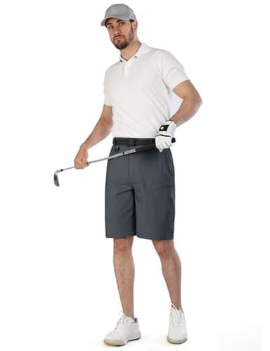 Shallowlulu Mens Cargo Hiking Shorts Water Resistant Quick Dry Lightweight Breathable Tactical Shorts with Nylon Belt(Steel Grey 32W/10L) - Image 6