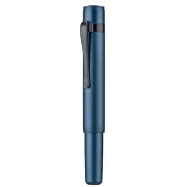 Hongdian M2 Black Forest Mini Fountain Pen, Extra Fine Soft Nib & Sleek Shape Aluminium Short Pocket Travel Pen (Midnight Blue) - Image 1