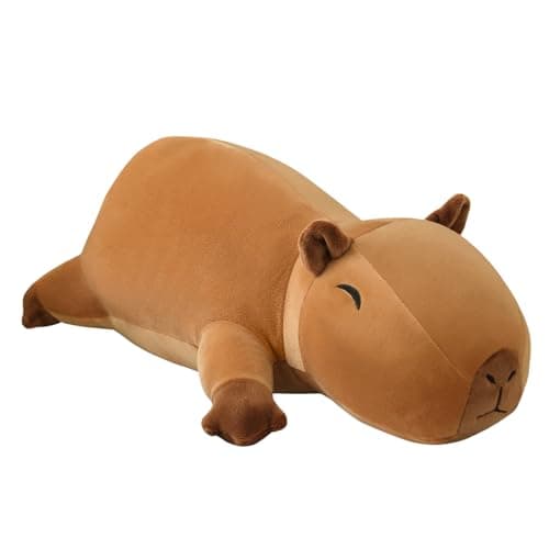 SQEQE Weighted Capybara Plush, Weighted Capybara Stuffed Animal, Cute Plushies Soft Pillow Toy Gift for Kids Adults 23.6 Inch, 3.1 Lbs - Image 1
