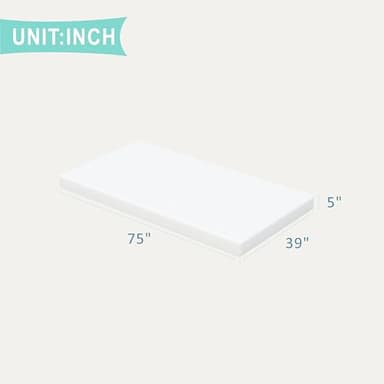 Twin Mattress for Kids Adults 5 Inch Gel Memory Foam [Premium Version] Medium-Firm, Twin Size Mattresses, Bed in a Box, Fiberglass Free, Cooling Sleep & Pressure Relief, Certified Safe Foams & Fabric - Image 2