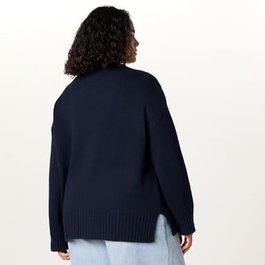 The Drop Women’s Brigitte Chunky Button Front Pocket Ribbed Cardigan, Navy, XXS - Image 6