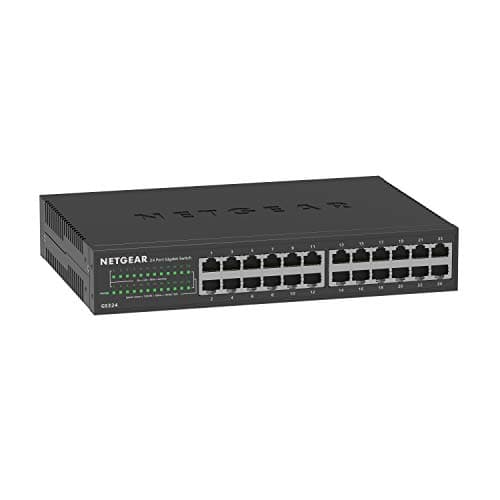 NETGEAR 24-Port Gigabit Ethernet Unmanaged Essentials Switch (GS324) - Desktop, Wall, or Rackmount, Silent Operation - Image 1