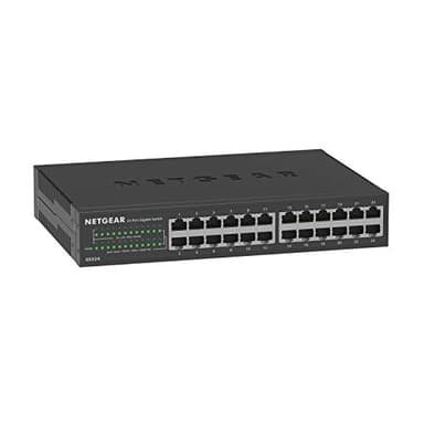 NETGEAR 24-Port Gigabit Ethernet Unmanaged Essentials Switch (GS324) - Desktop, Wall, or Rackmount, Silent Operation - Image 1