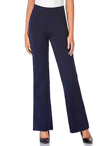 Tapata Women's 32'' High Waist Stretchy Bootcut Dress Pants Tall, Petite, Regular for Office Business Casual Navy Blue,M - Image 3