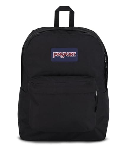 JanSport SuperBreak One Backpacks - Durable, Lightweight Bookbag with 1 Main Compartment, Front Utility Pocket with Built-in Organizer - Premium Backpack, Black - Image 1