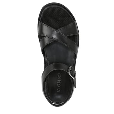 Vionic Womens Mar Sandal Black Leather 6.5 M - Image 2
