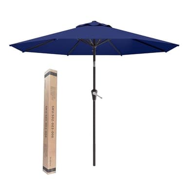 AreShark 9 FT Patio Umbrella for Outdoor, Outdoor Umbrella with Push Button Tilt and Crank, Outdoor Patio Umbrellas with 8 Sturdy Ribs for Market, Garden, Deck, Backyard, Pool (Navy) - Image 8