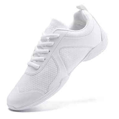 White Cheer Shoes for Girls Womens Cheerleading Shoes Girl Youth Breathable Lightweight Comfortable Kids Cheer Sneakers Size - Image 1