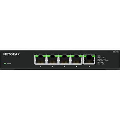NETGEAR 5-Port Multi-Gigabit Ethernet Unmanaged Essentials Network Switch (MS305) - with 5 x 1G/2.5G, Desktop or Wall Mount, and Limited 3 Year Protection - Image 8