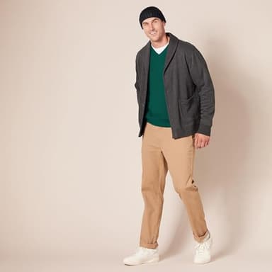 Amazon Essentials Men's V-Neck Pullover Sweater (Available in Big & Tall), Dark Green, Small - Image 8