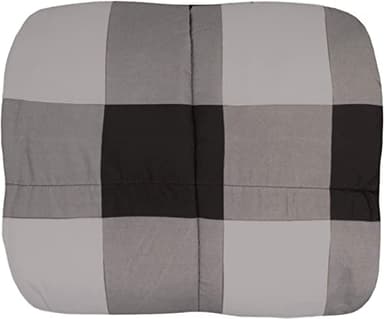7 Piece Comforter Set Bag Solid Color All Season Soft Down Alternative Blanket & Luxurious Microfiber Bed Sheets, Full, Buffalo Plaid Black/Gray - Image 3