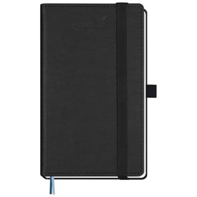 BEZEND Pocket Planner 2025-2026 Weekly and Monthly, 3.5" x 6" Academic Planner (Jul 25-Dec 26) 18-Month Mid-Year Calendar Book, Storage Pocket, Pen Holder, PU Leather Hardcover - Black - Image 1