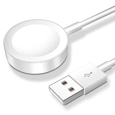 𝟐𝟎𝟐𝟓 𝐔𝐩𝐠𝐫𝐚𝐝𝐞𝐝 for Apple Watch Charger Magnetic Fast Charging Cable [Portable] Magnetic Wireless Charging Compatible with iWatch Series Ultra/10/9/8/7/6/SE/5/4/3/2-[3.3FT] White - Image 1