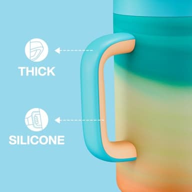 ENCOOL 40 oz Tumbler with Handle and Straw, 100% Leakproof Insulated Tumbler with Lid and Straw, Stainless Steel Travel Mug, Keeps Cold for 34 Hours, Car Cup Holder Friendly (Avenue) - Image 5