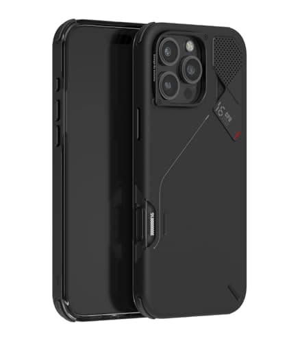 Aulumu A16 Shockproof Case for iPhone 16 Pro Max | Updated Camera Control | Real Cooling | Aluminum Alloy Camera Frame | Multi-Layer Composite Protection - Black - Image 1