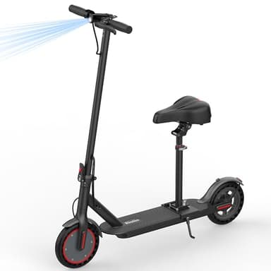 Folding Electric Scooter for Adults with Seat- 19MPH & 21-Mile Range, 350W Motor, 8.5" Solid Tires with App Control & Dual Brake System - UL2272 Certified Commuter E-Scooter - Image 1
