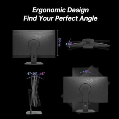 KTC 32 Inch 4K Mini LED Monitor, Fast IPS, HDR1000 144Hz 1ms MPRT Gaming Monitor,Type-C 45W, HDMI/DP/USB,RGB Light, Swivel/Height/Pivot/Tilt Adjust, VESA, Computer Monitor for Gaming & Designer - Image 7