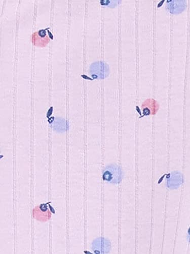 Simple Joys by Carter's Toddler Girls' 4-Piece Short-Sleeve Shirts and Pants Playwear Set, Pack of 2, Blue Stripe/Lilac Fruit, 3T - Image 2