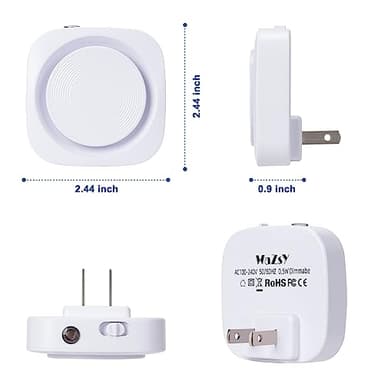 White Night Lights Plug into Wall, 4 Packs Dimmable Night Light with Dust to Dawn Sensor, Automatically Turn on and Off, Gentle Glow Nightlight for Bathroom,Bedroom,Stairs,Kitchen,Hallway, White - Image 7