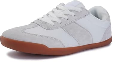 WHITIN Women's Barefoot Sneakers Casual Minimalist Minimus Zero Drop Sole Wide Toe Box Shoes Size 9 Width 9W Athletic Sports Indoor Grey Gum 40 - Image 1