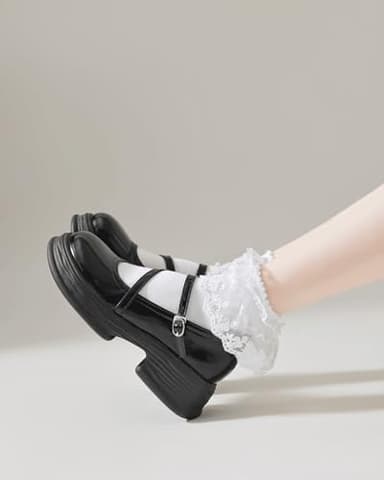 YASIDI Women Lace Ruffle Frilly Ankle Socks with Pearl Lace (Cotton, White-3 Pairs) - Image 5