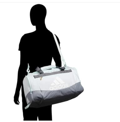 adidas Unisex Defender 4.0 Gym Duffel Bag for Men and Women, Black/White, Medium (66L) - Image 7